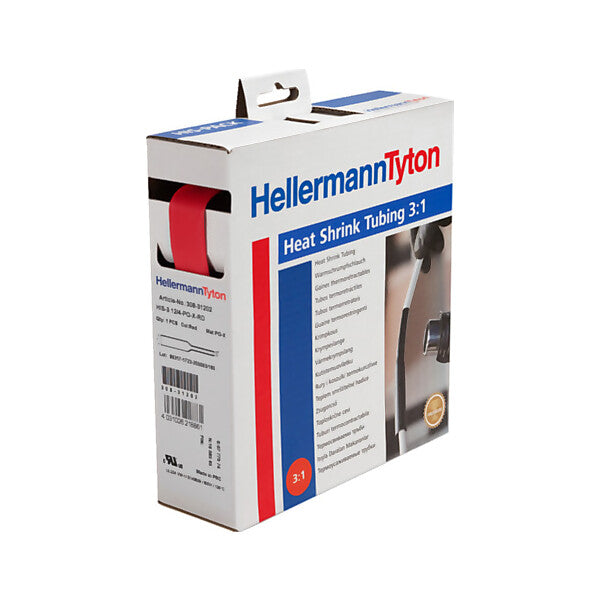 HellermannTyton Warmschrumpfschlauch 3:1 rt 5m HIS-3-9/3-POX-RD